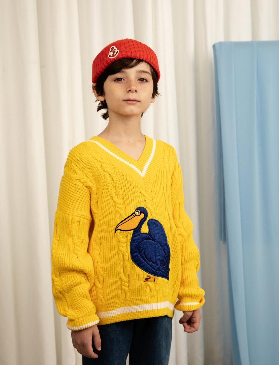 Jersey en punto de algodón bordado | Mini Rodini