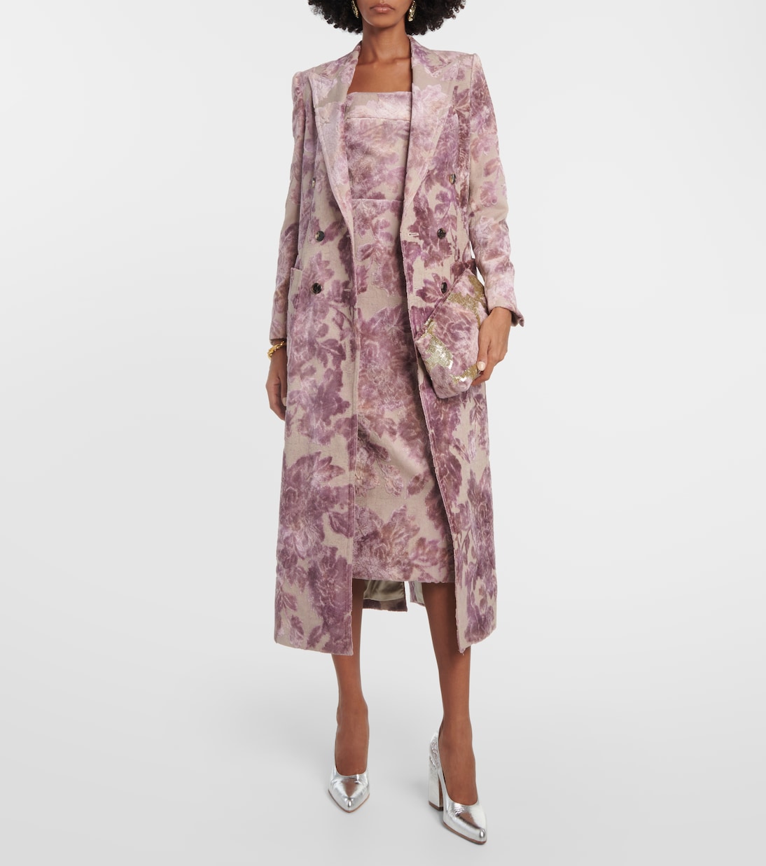 Midikleid aus Samt | Dries Van Noten