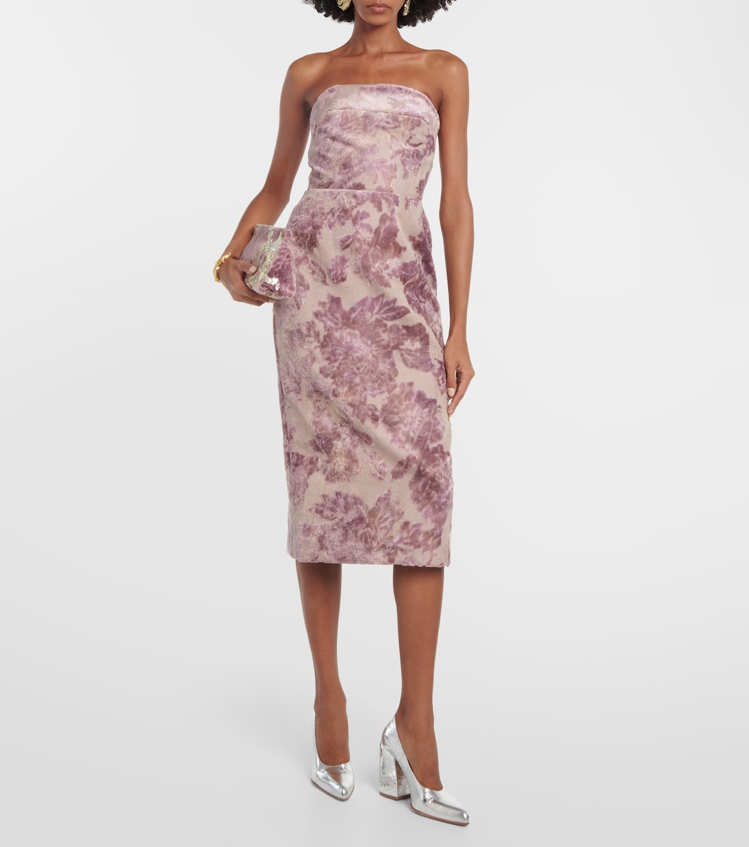 Midikleid aus Samt | Dries Van Noten