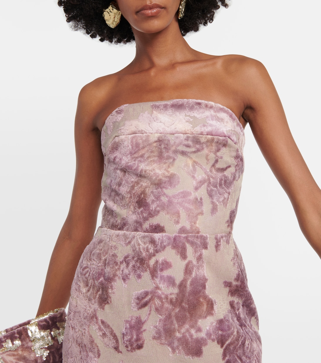Midikleid aus Samt | Dries Van Noten