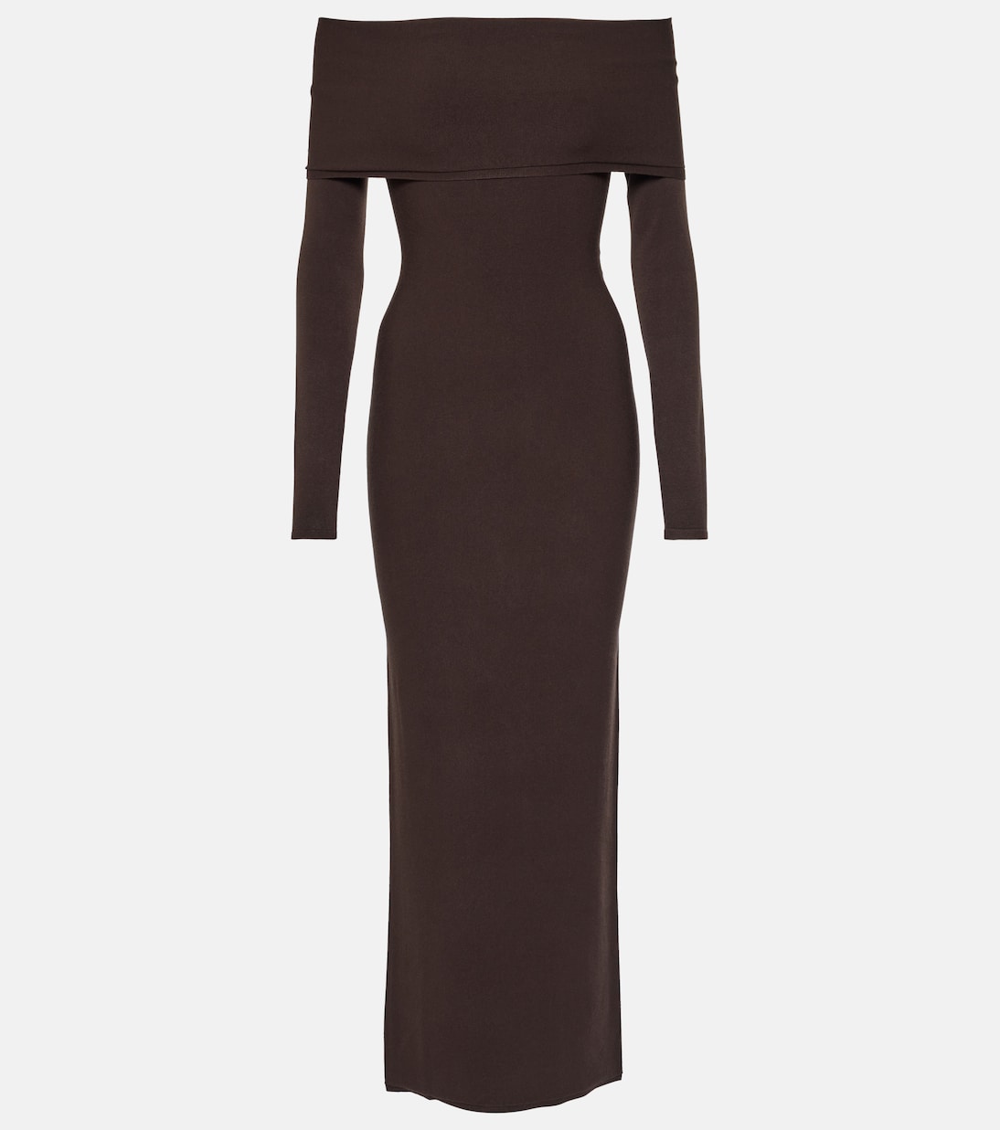 Vestido Midis de Punto Alaïa con Detalle Descubierto