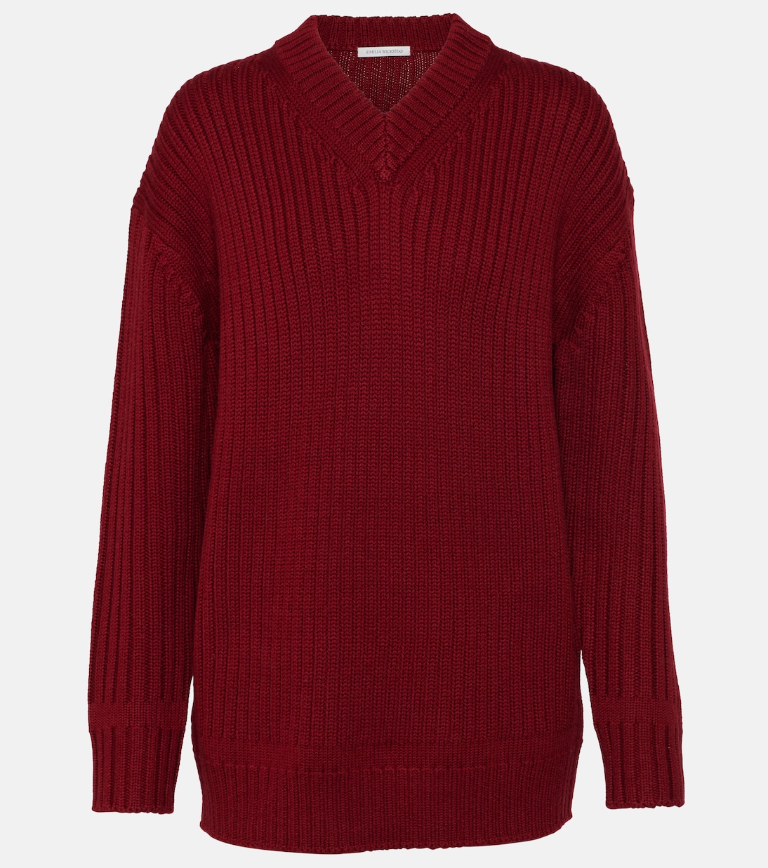 Jersey de punto acanalado de lana | Emilia Wickstead