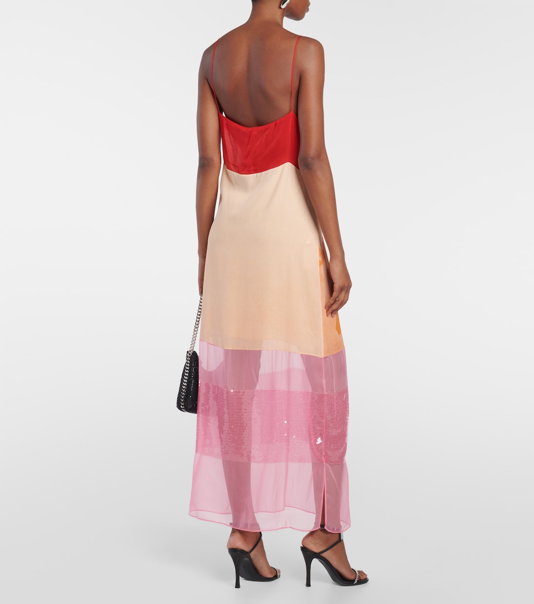 Midikleid aus Seide mit Pailletten | Stella McCartney