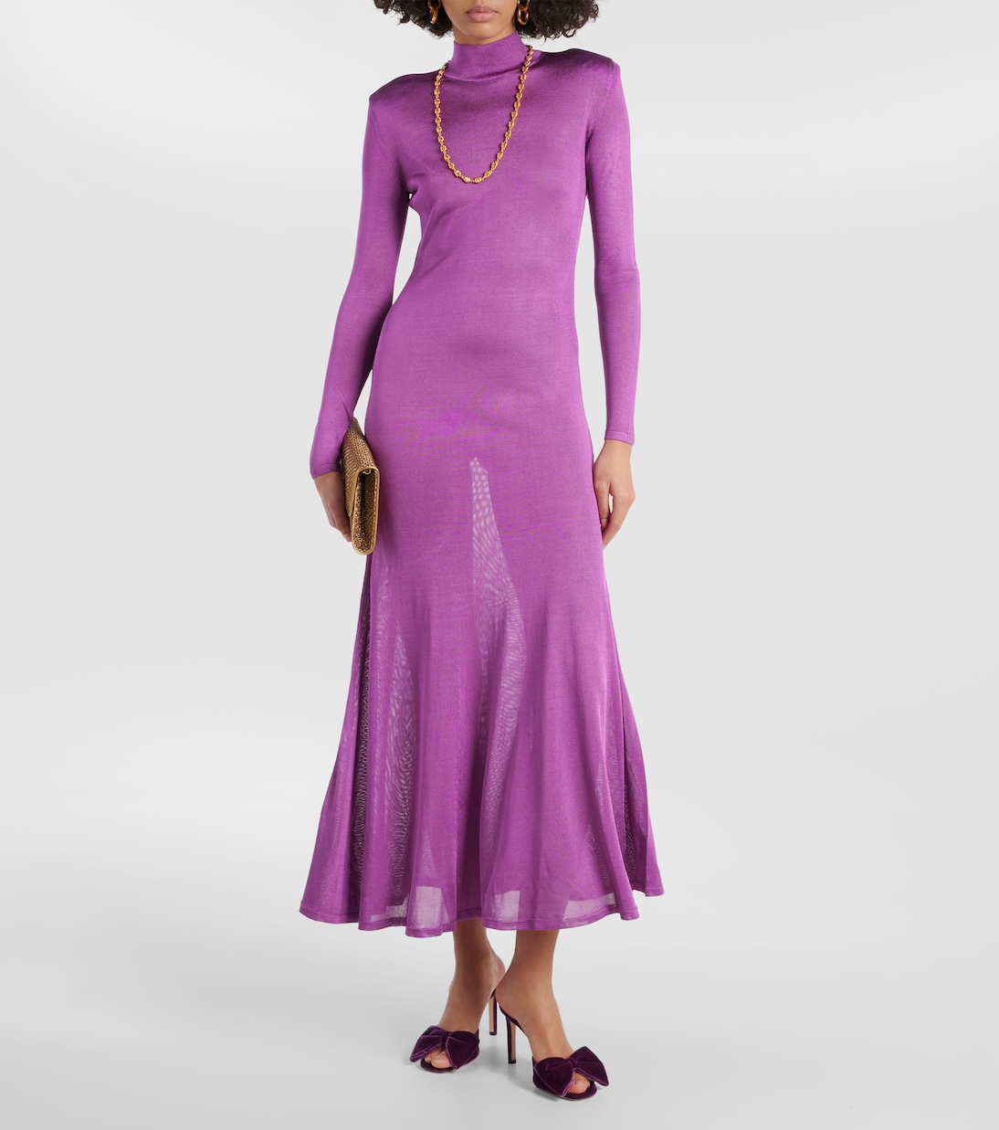 Bow-detail mules in purple - Tom Ford | Mytheresa