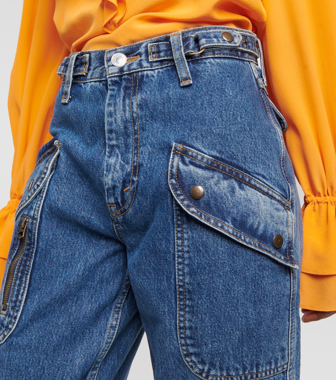 Racer high-rise tapered cargo jeans | Re/Done