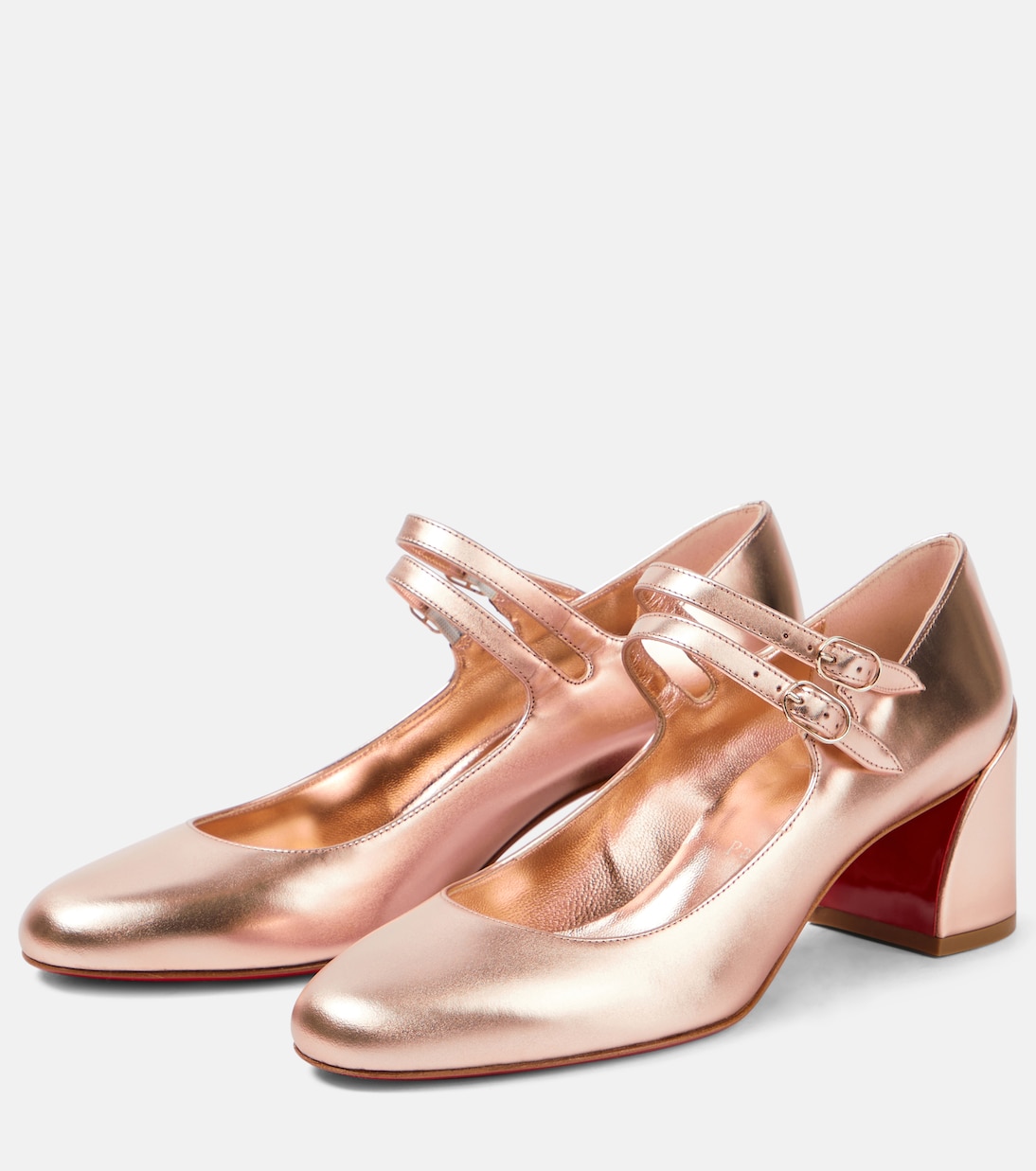 Salones Mary Jane Miss Jane de piel metalizada | Christian Louboutin