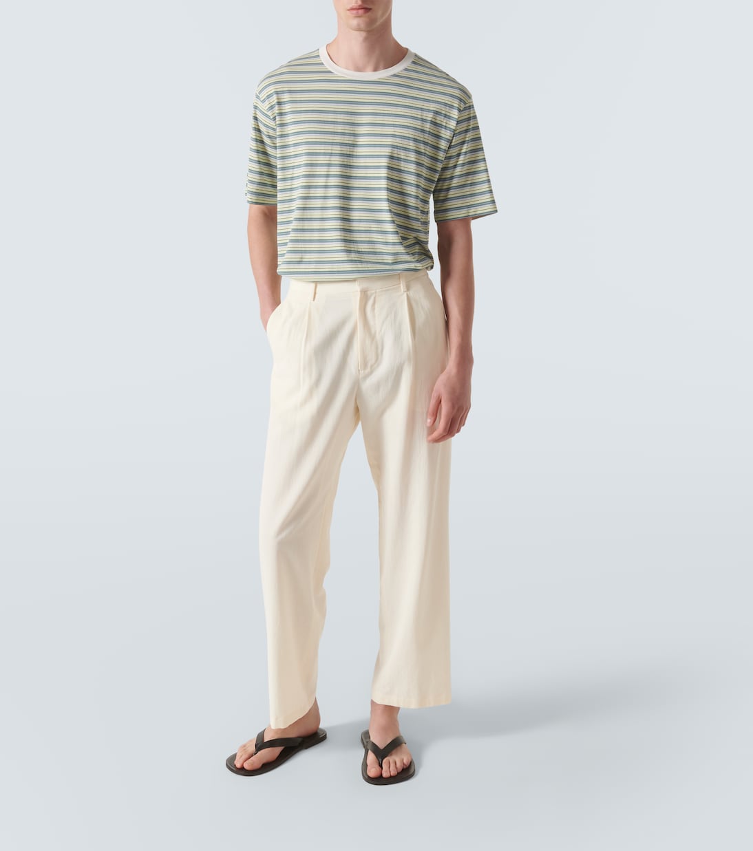 Pantaloni Hard Twist in cotone e seta | Auralee