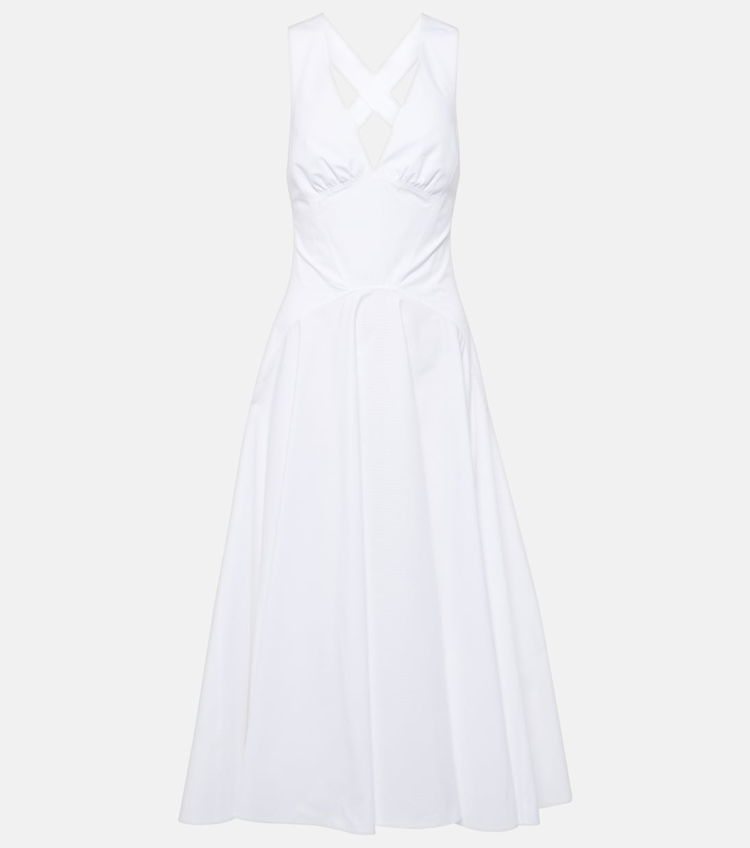 Vestido Mid-Largo de Popelín de Algodón Alaïa para Jóvenes Modernos