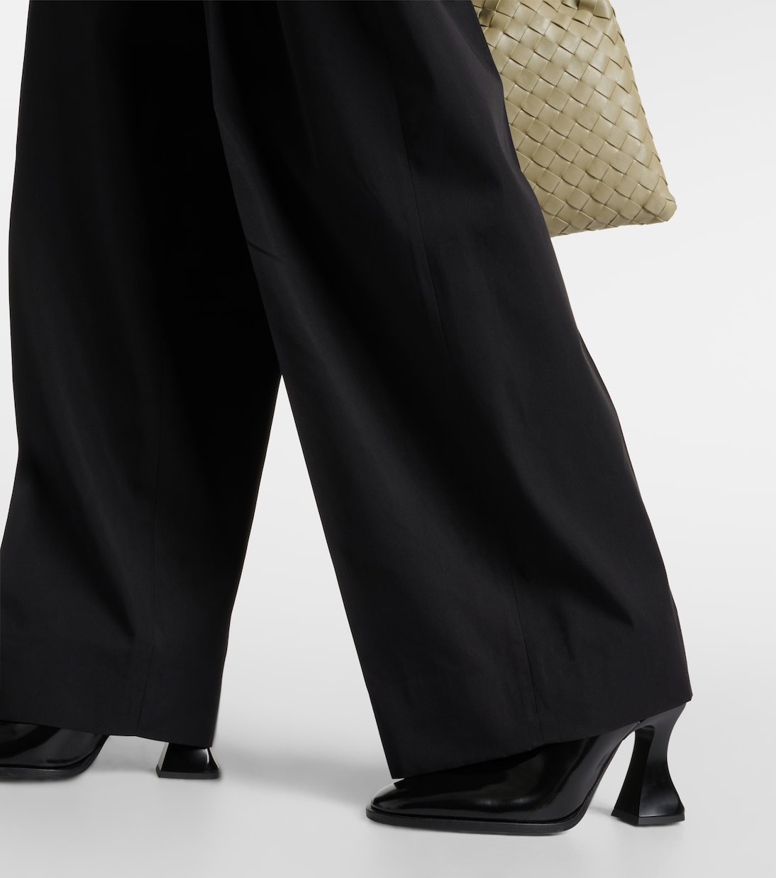 Pantaloni a gamba larga in seta e cotone | Bottega Veneta