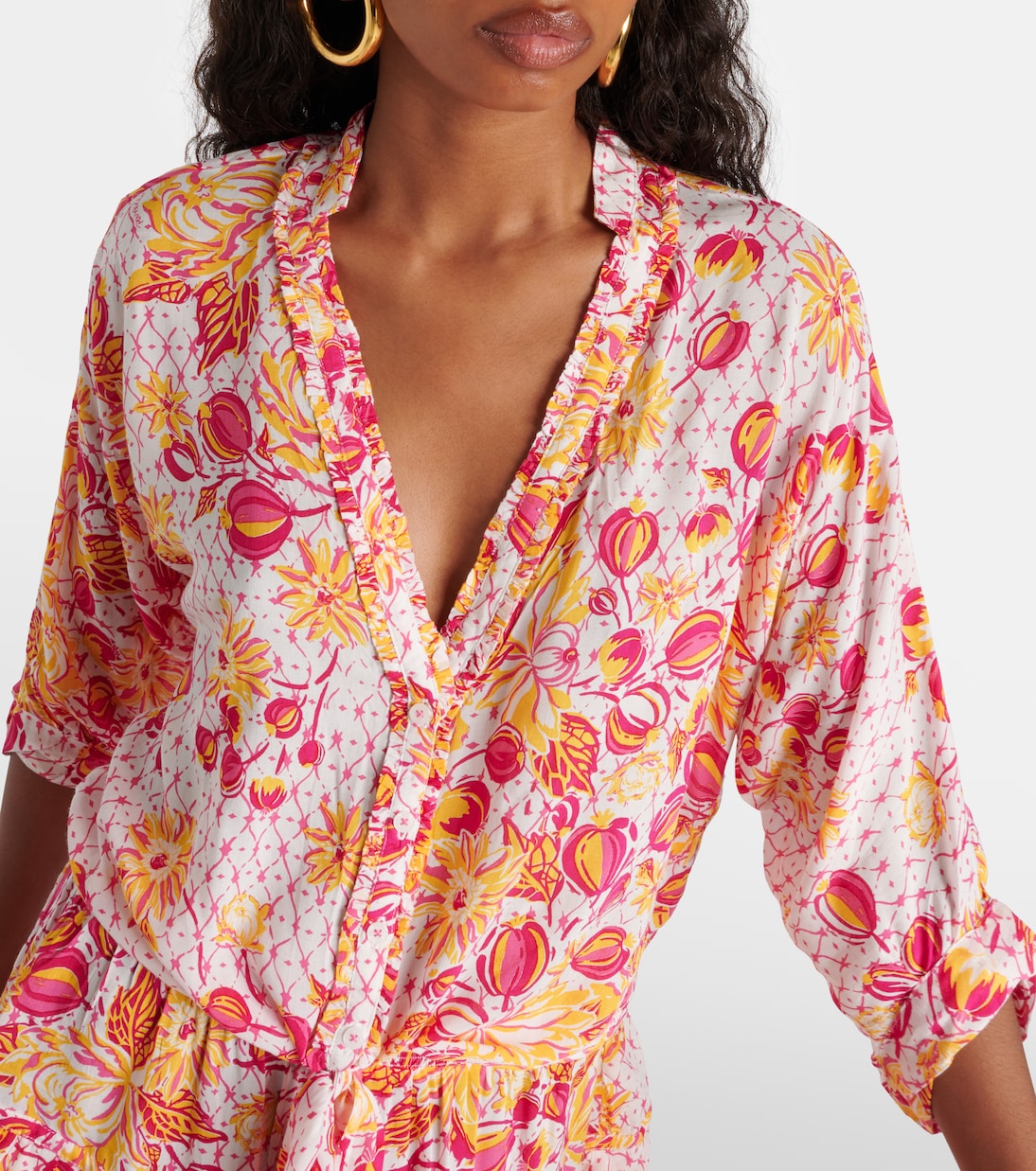 Camisa Azia floral | Poupette St Barth