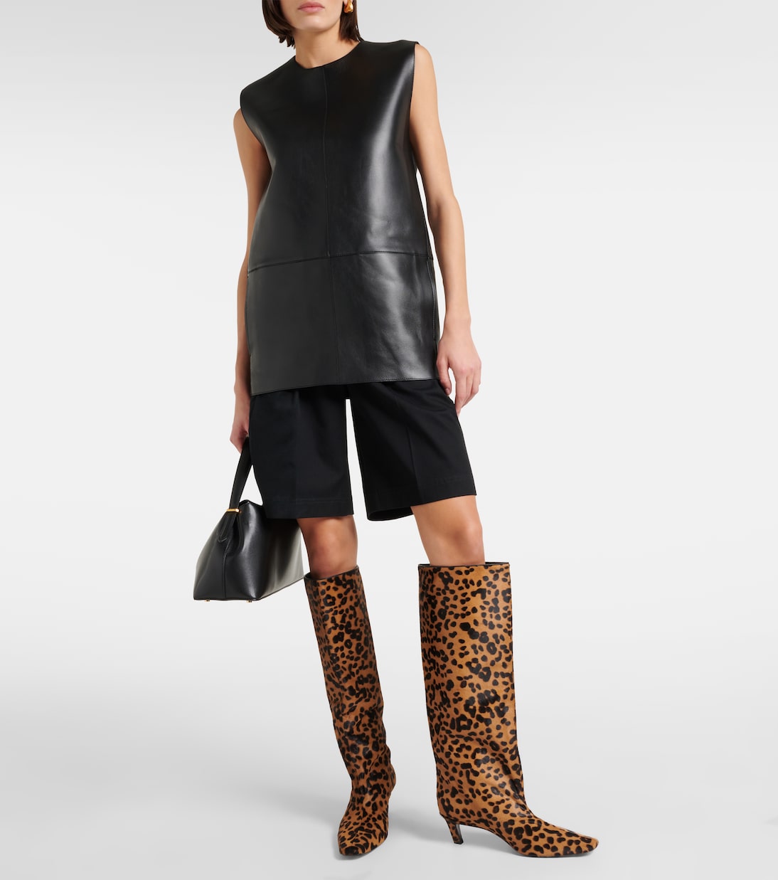 Wide Shaft calf hair knee-high boots | Toteme