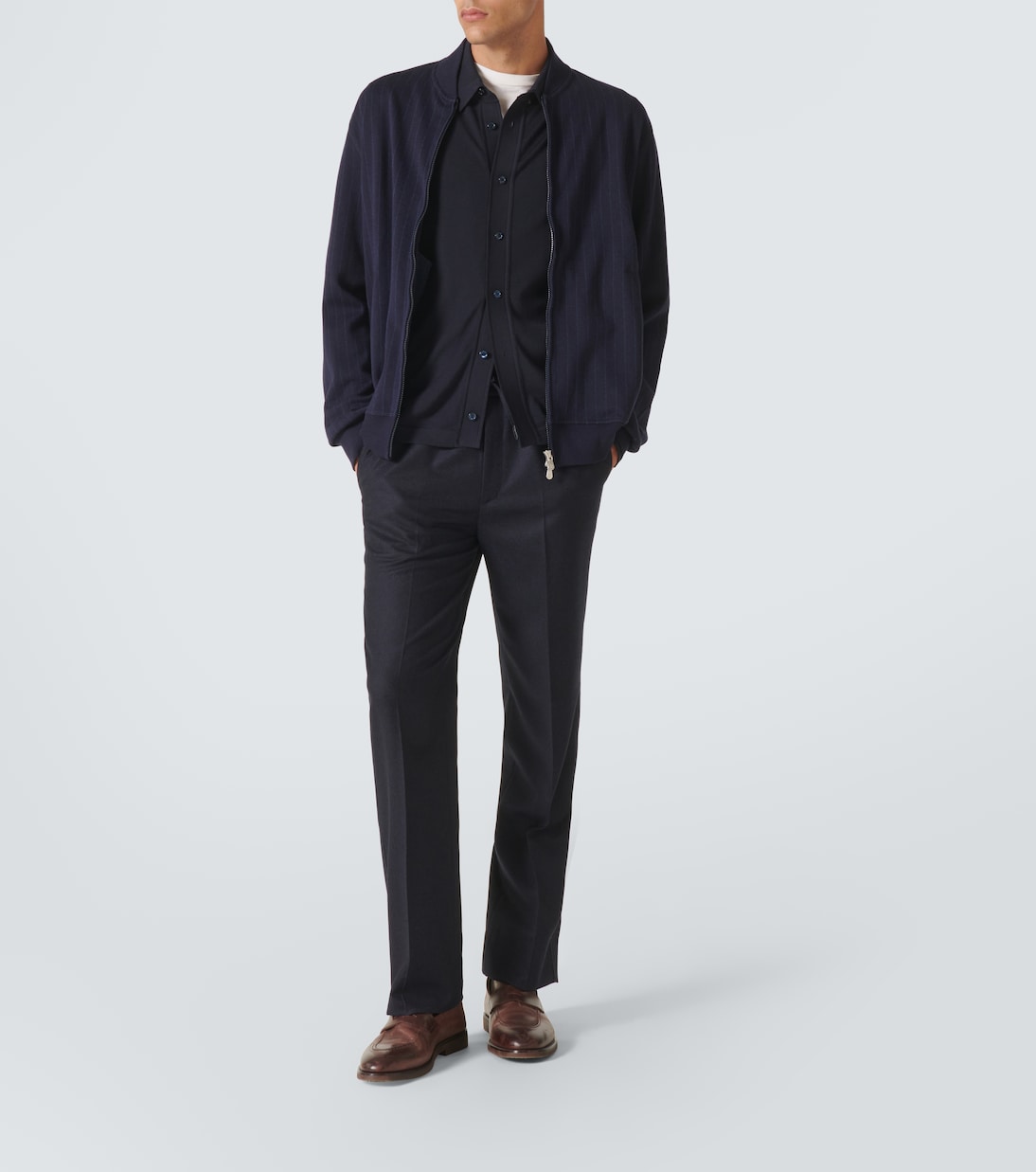 Pantalones rectos Asolo de sarga de lana | Brioni
