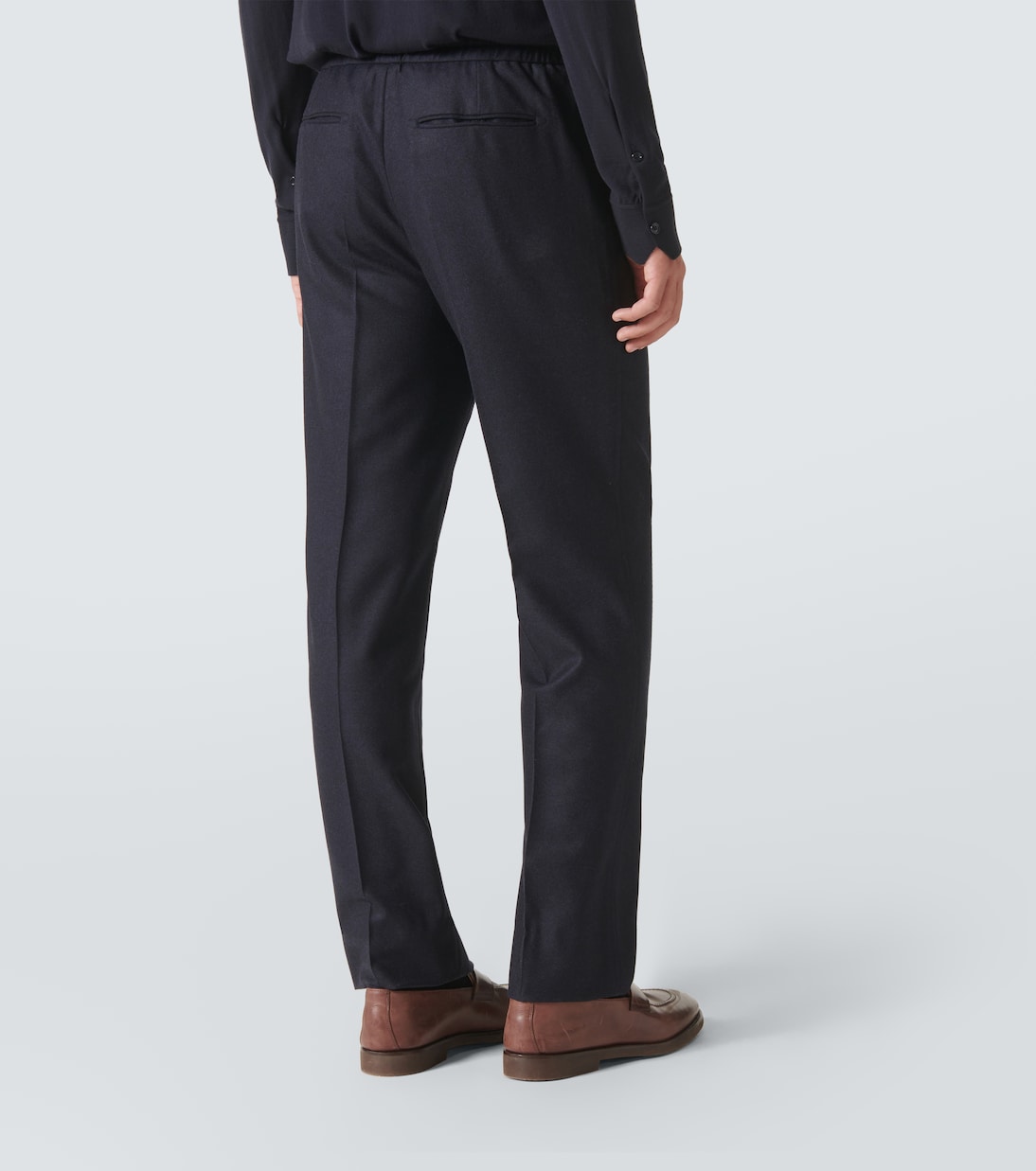 Pantalones rectos Asolo de sarga de lana | Brioni