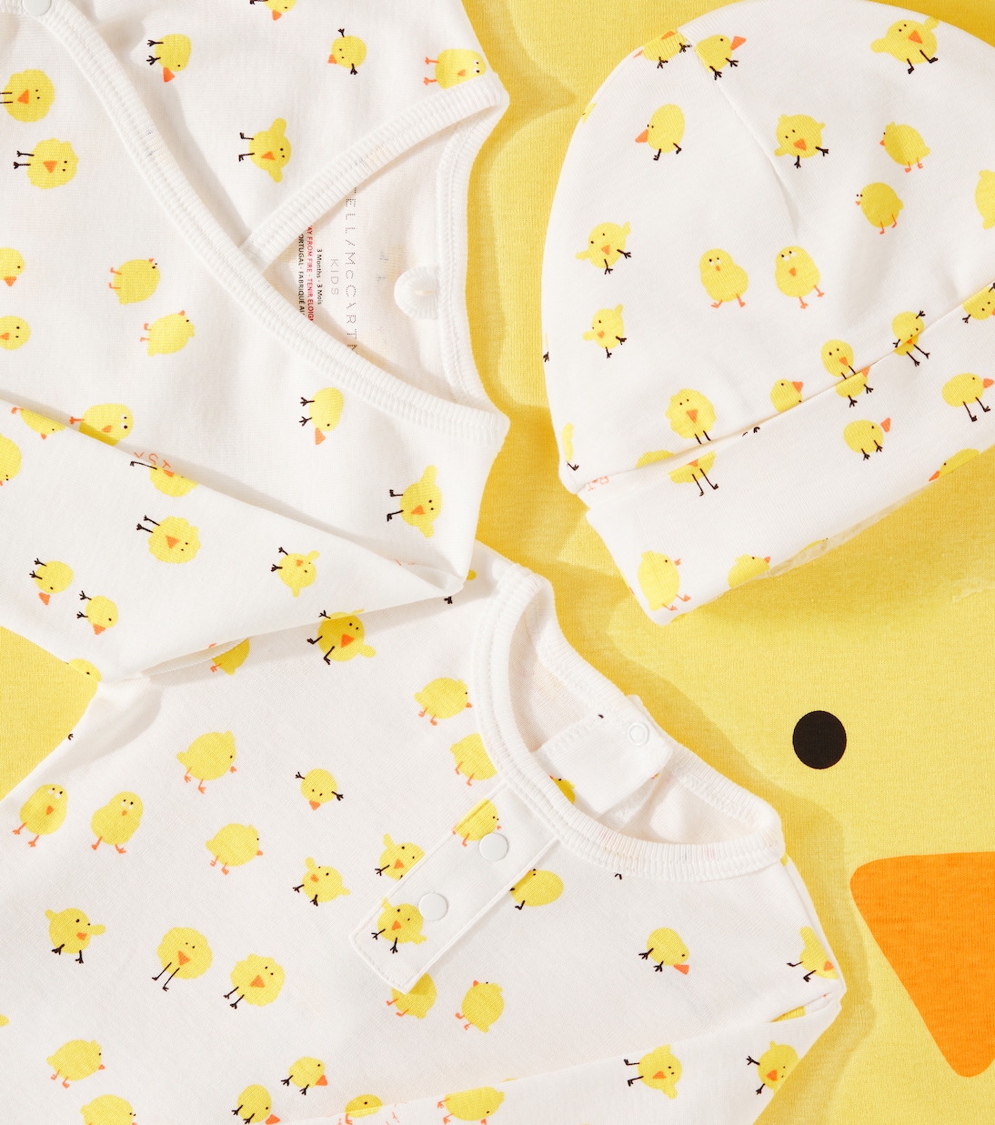 Baby cotton bodysuit, blanket, and hat set | Stella McCartney Kids