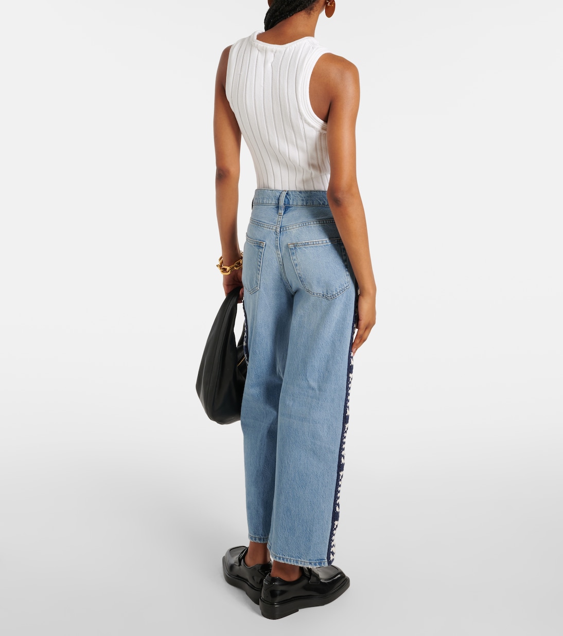 Le Jane Crop Crochet straight jeans | Frame