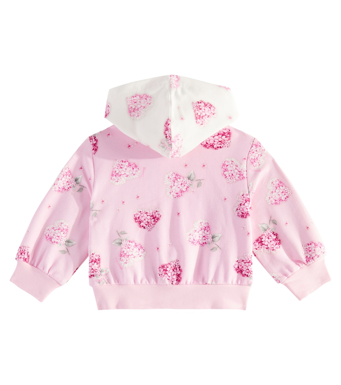 Bebé - sudadera con capucha de jersey floral | Monnalisa