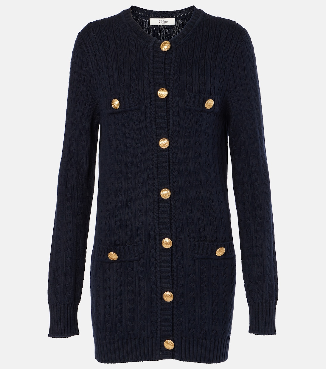 Cárdigan trenzado de algodón | Chloé