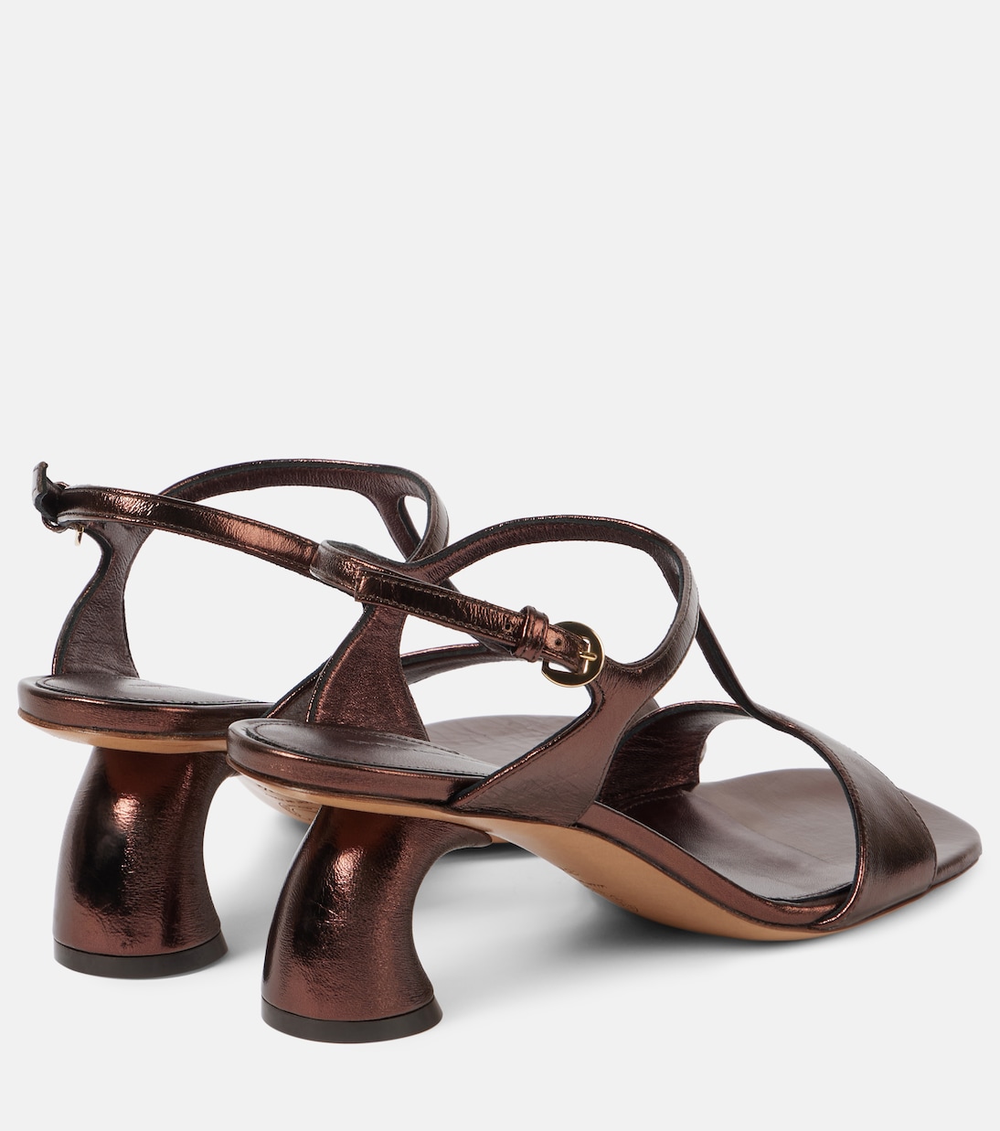 65 metallic leather slingback sandals | Dries Van Noten