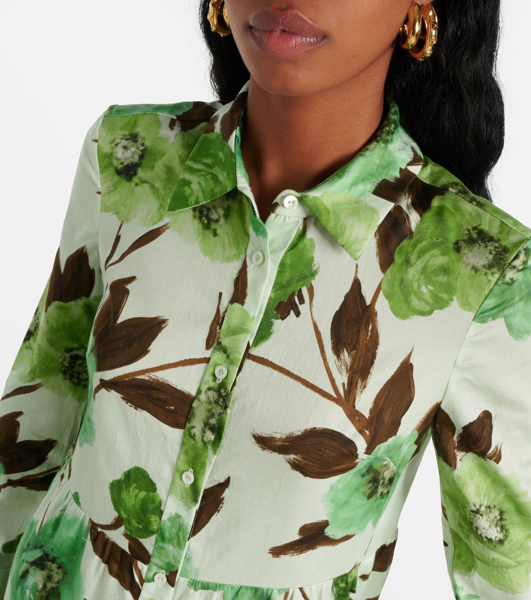 Floral cotton shirt dress | Erdem