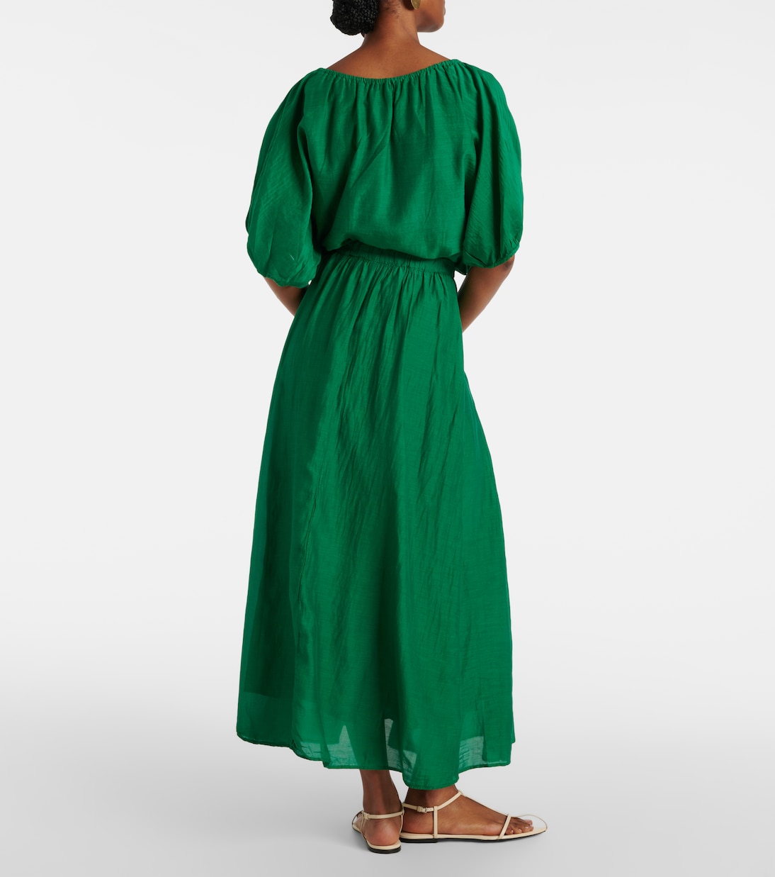 Jupe longue Mariela en coton et soie | Velvet