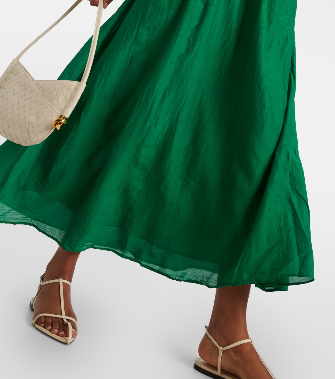 Jupe longue Mariela en coton et soie | Velvet
