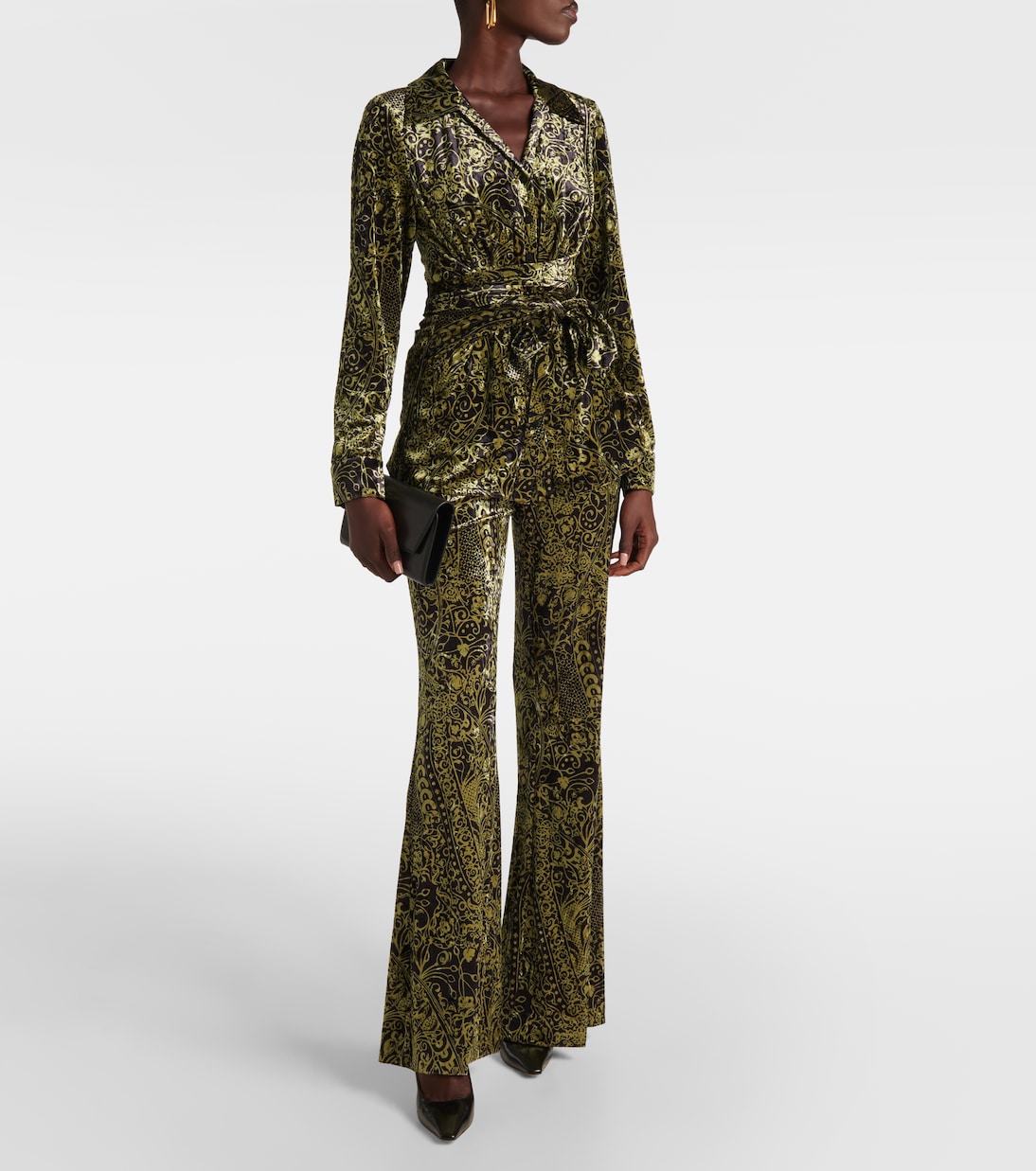 Pantalones flared Ruthette de terciopelo | Diane von Furstenberg