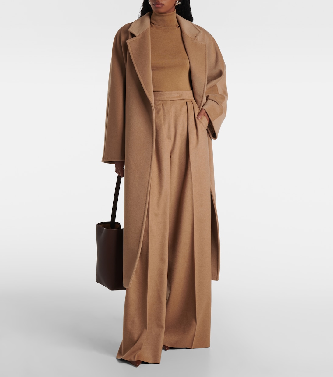 Weite High-Rise-Hose Fagus aus Wolle | Max Mara