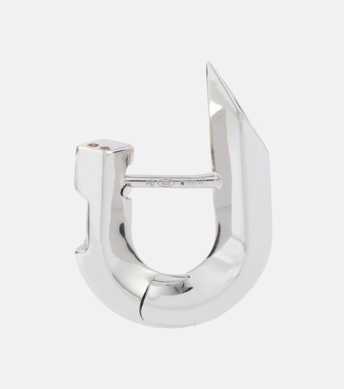 Orecchini a cerchio Hollow Spike in argento sterling | Burberry