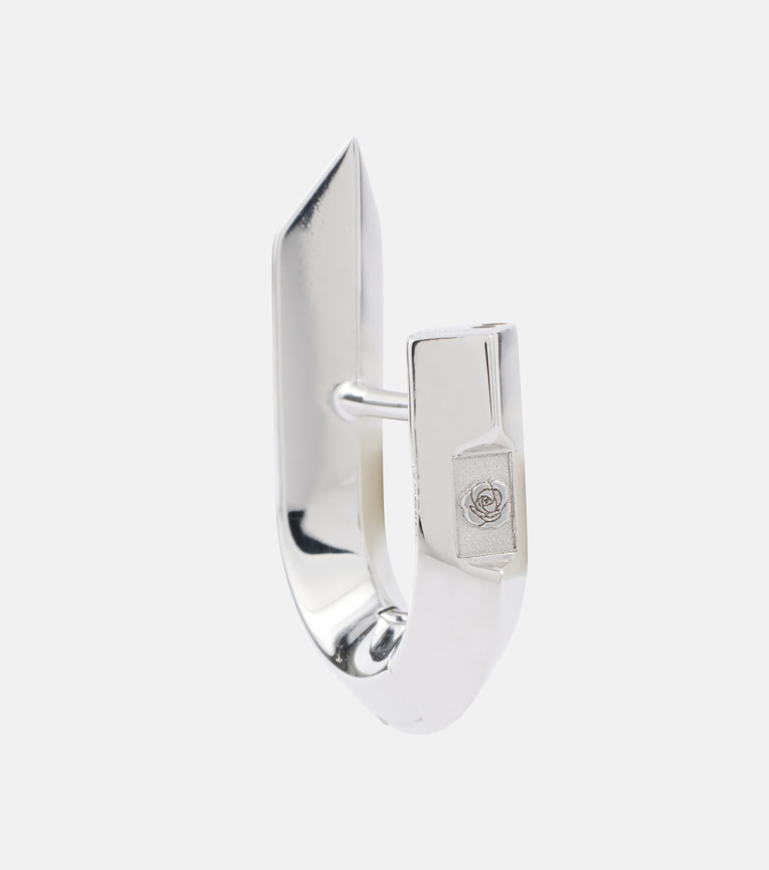 Orecchini a cerchio Hollow Spike in argento sterling | Burberry