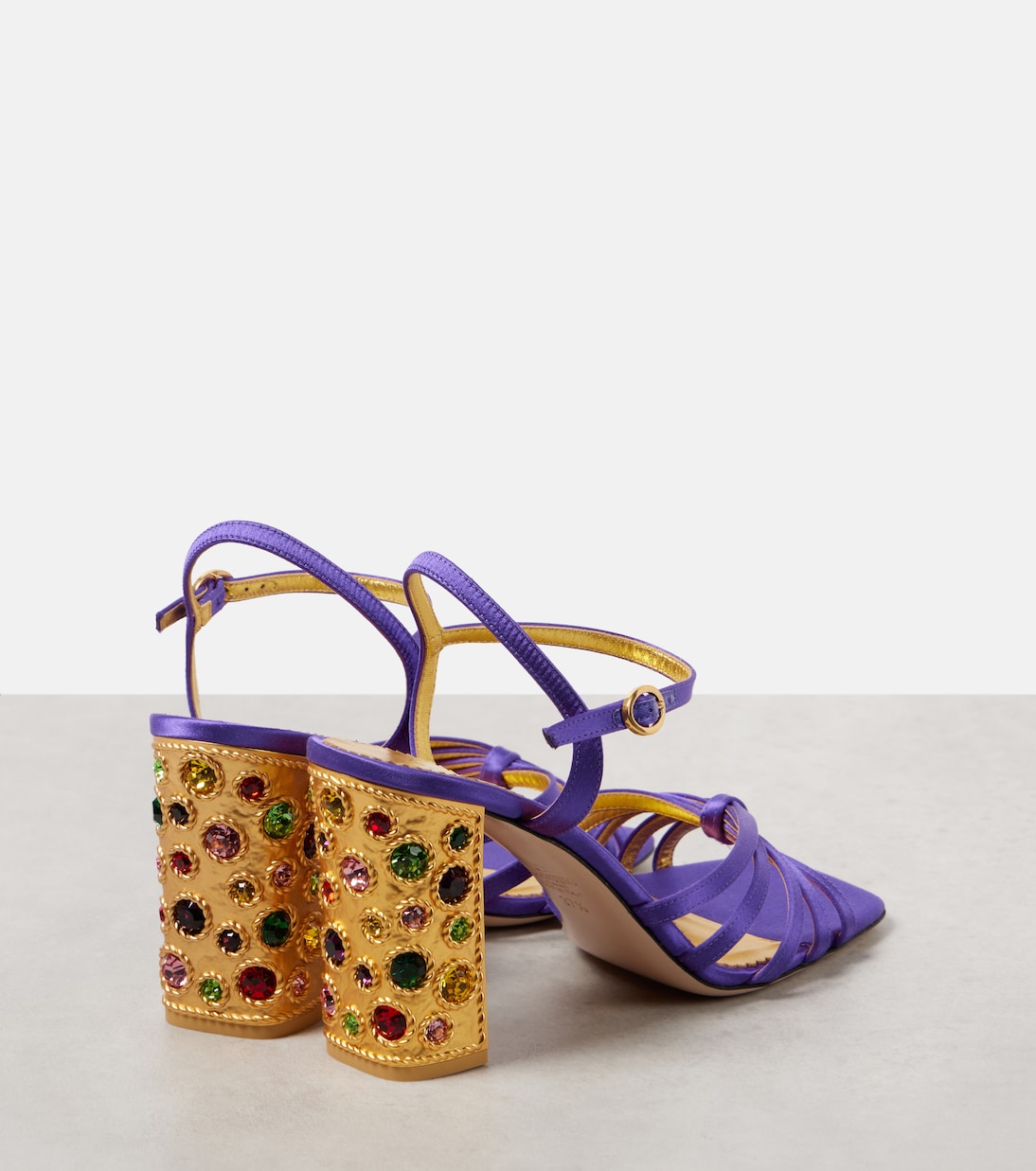 Preshoes 90 embellished satin sandals | Valentino Garavani