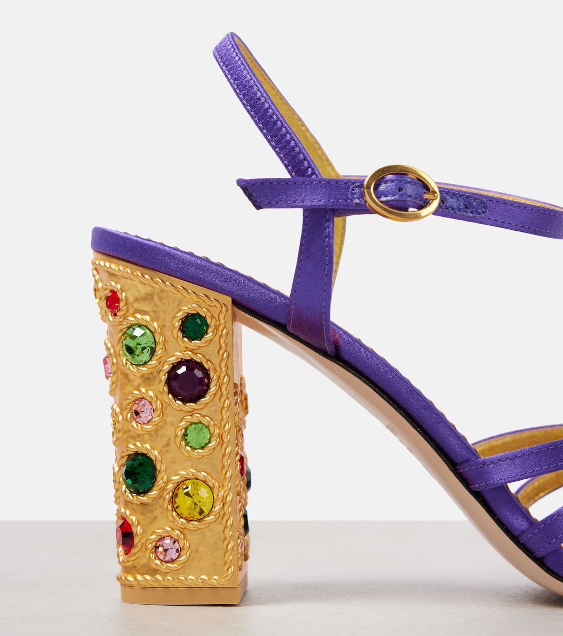 Preshoes 90 embellished satin sandals | Valentino Garavani