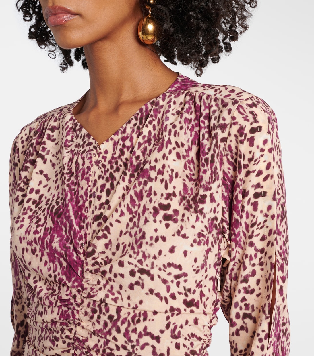 Robe Octavia en soie imprimée | Isabel Marant