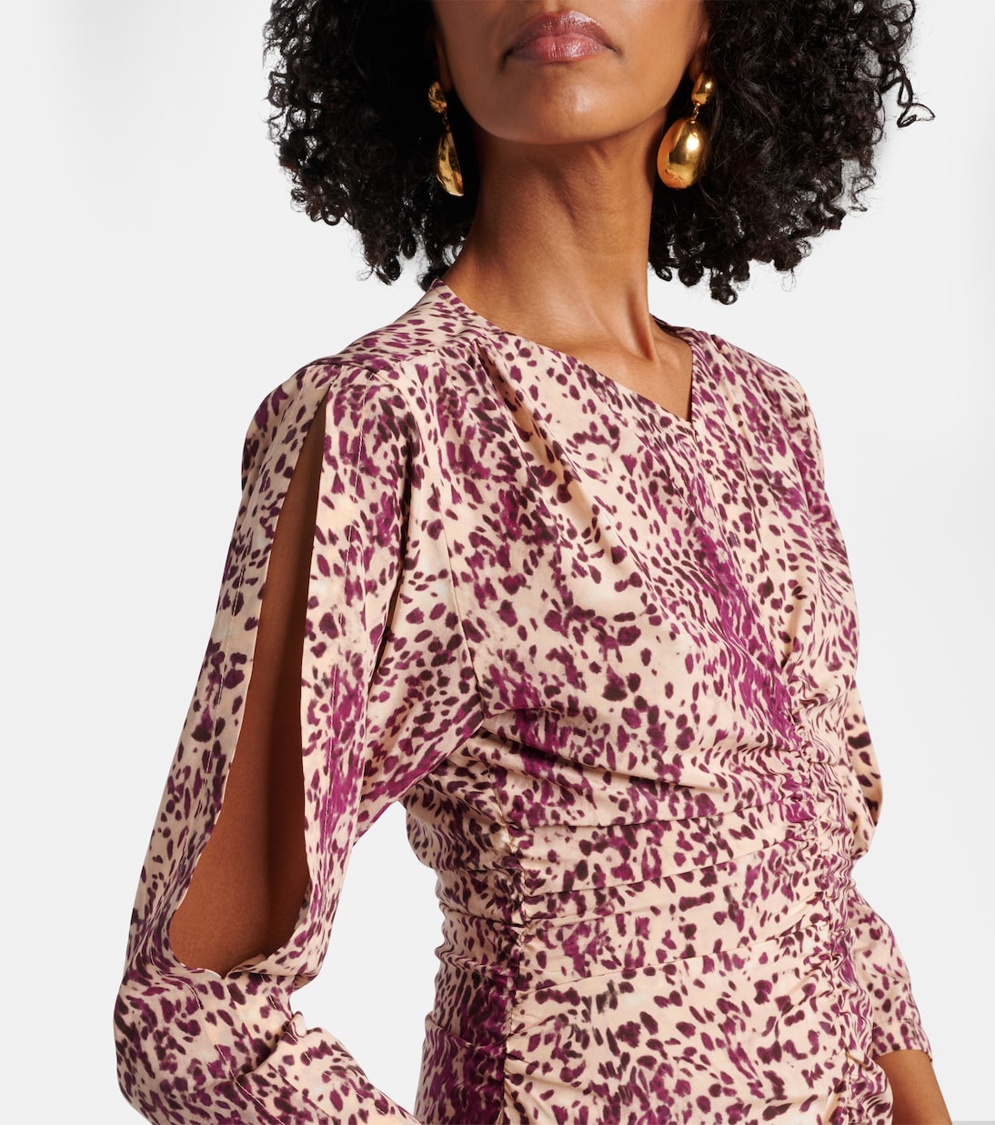 Robe Octavia en soie imprimée | Isabel Marant