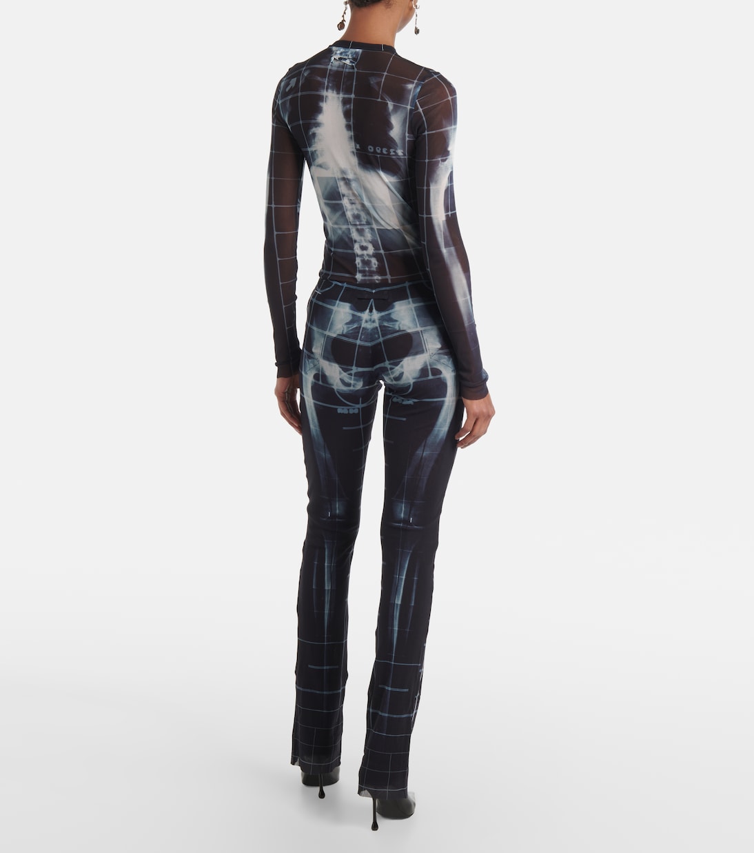 Pantaloni regular Squeletor in mesh | Jean Paul Gaultier