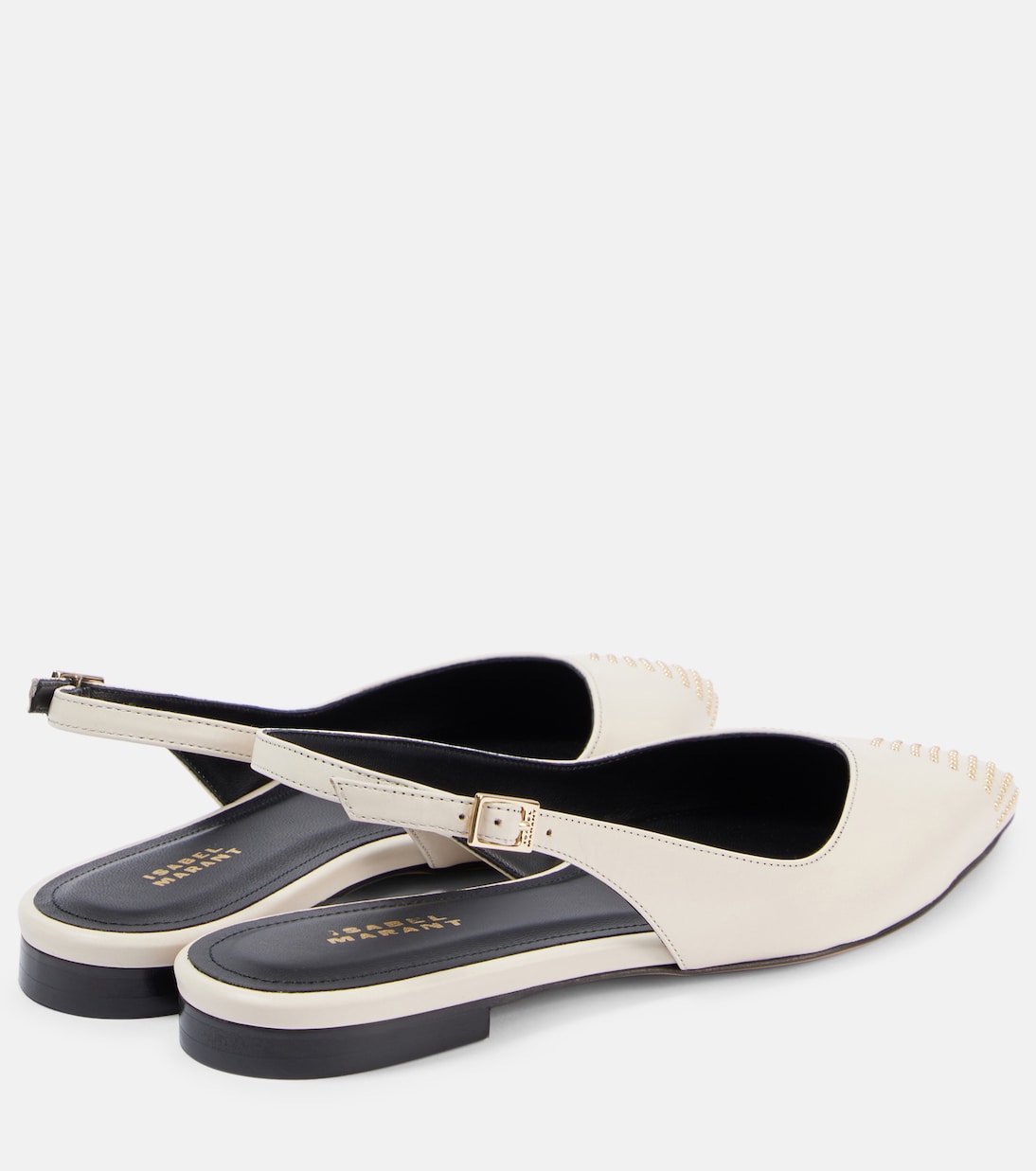 ISABEL MARANT Ballerine con cinturino e borchie in pelle per giovani trendy