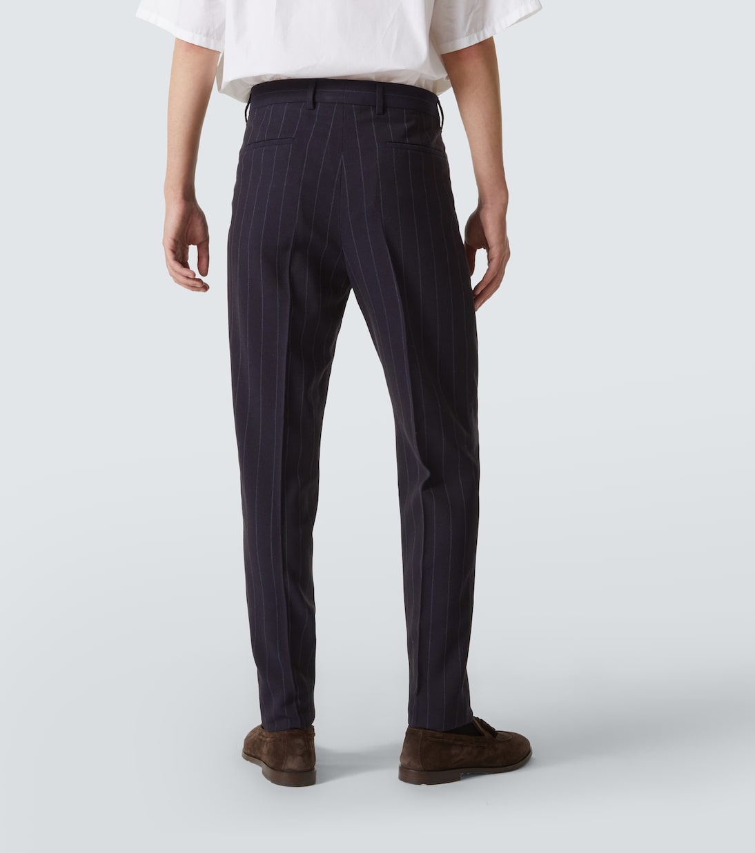 Chalkstripe wool straight pants | Brunello Cucinelli