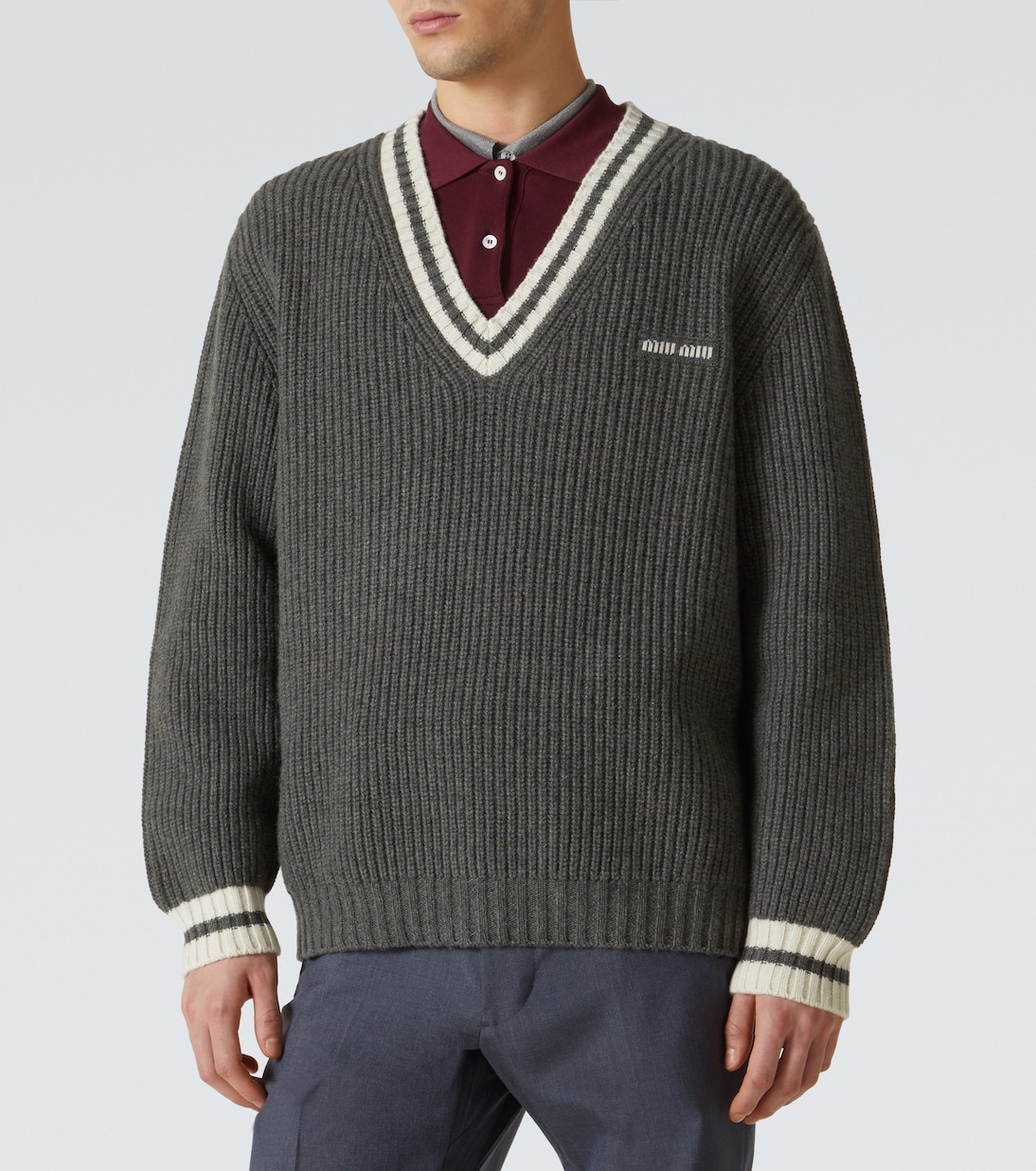 Ribbed-knit wool and cashmere sweater | Miu Miu