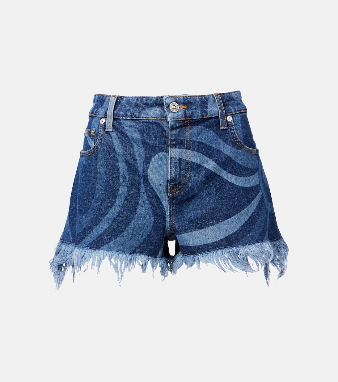 Shorts Marmo de denim con flecos | Pucci