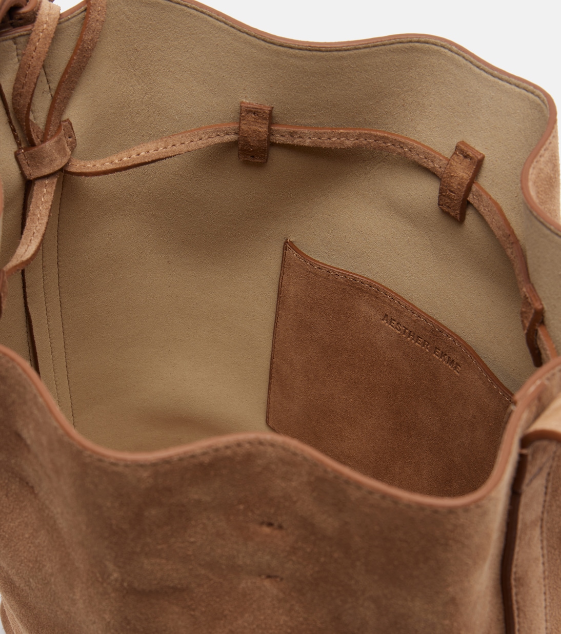 Marin Medium suede bucket bag | Aesther Ekme