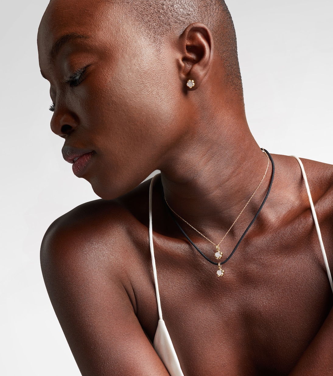 Choker Crosby in oro 10kt con diamanti | Stone and Strand