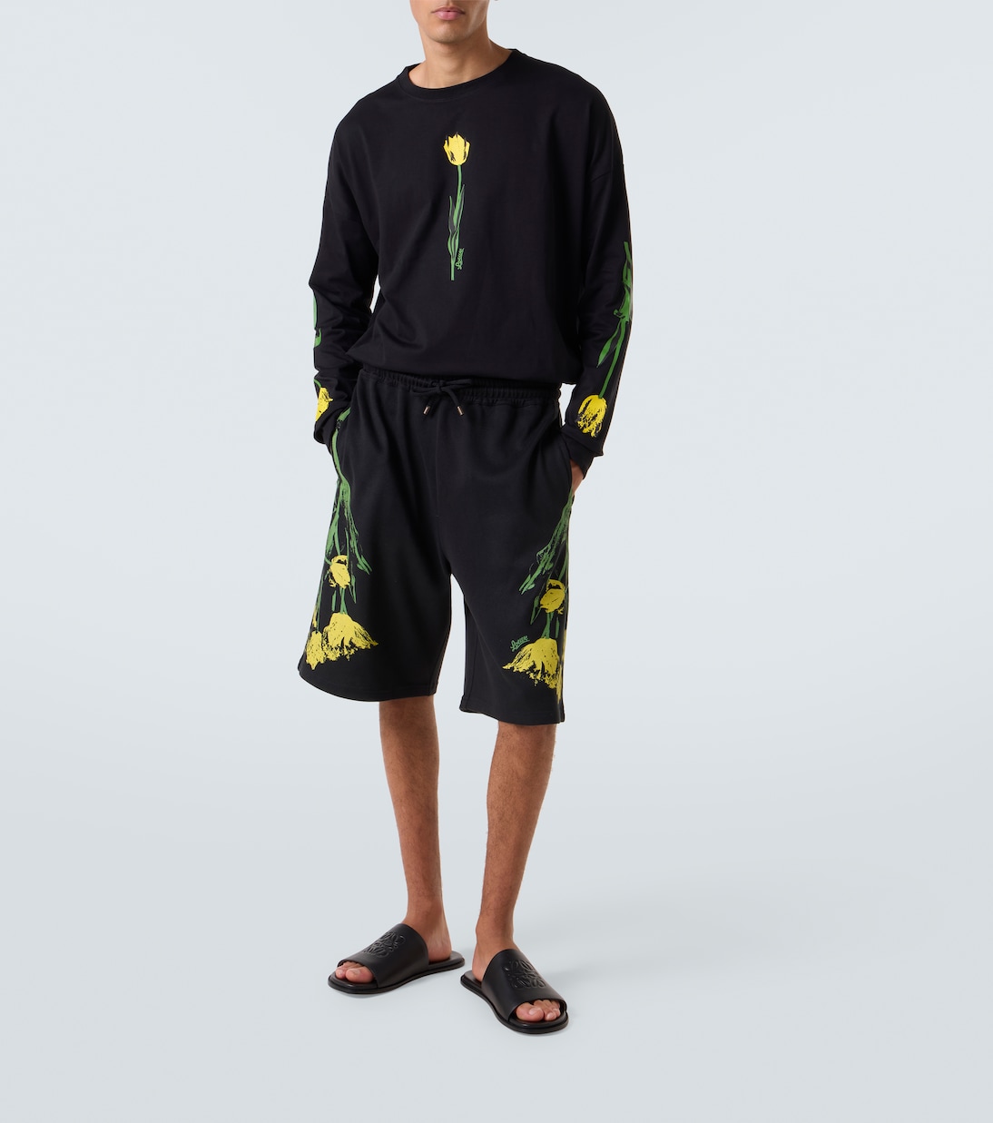 Short en coton à fleurs  | Loewe