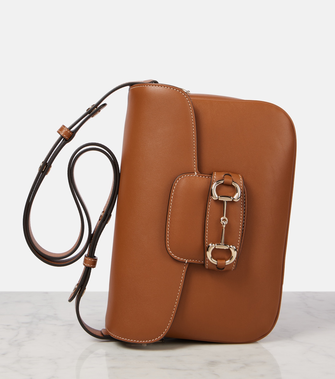 Borsa a spalla Gucci Horsebit 1955 Medium in pelle | Gucci