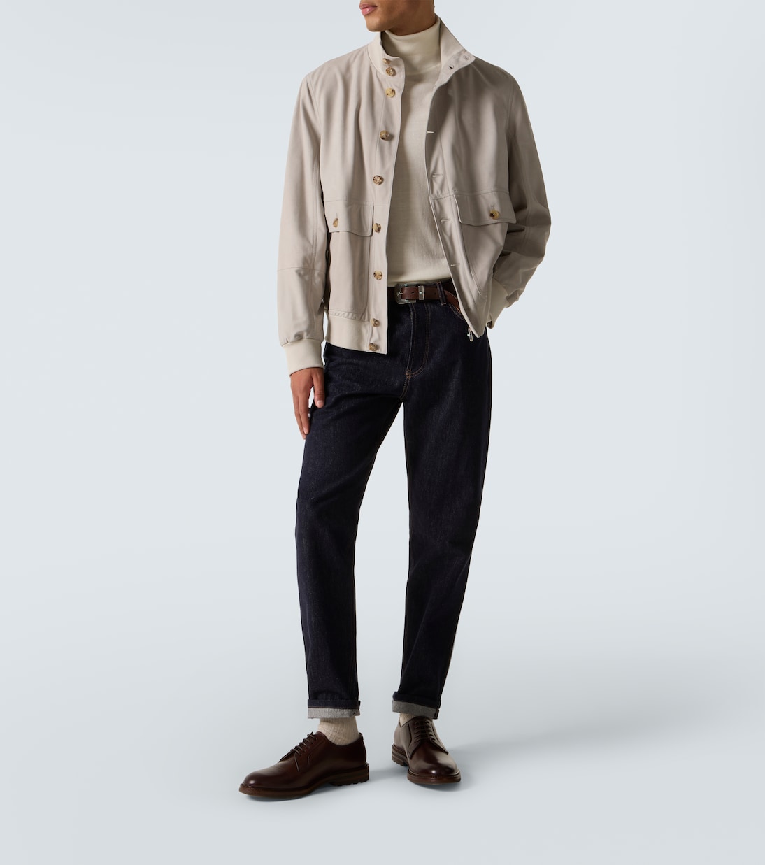 Leather derby shoes | Brunello Cucinelli