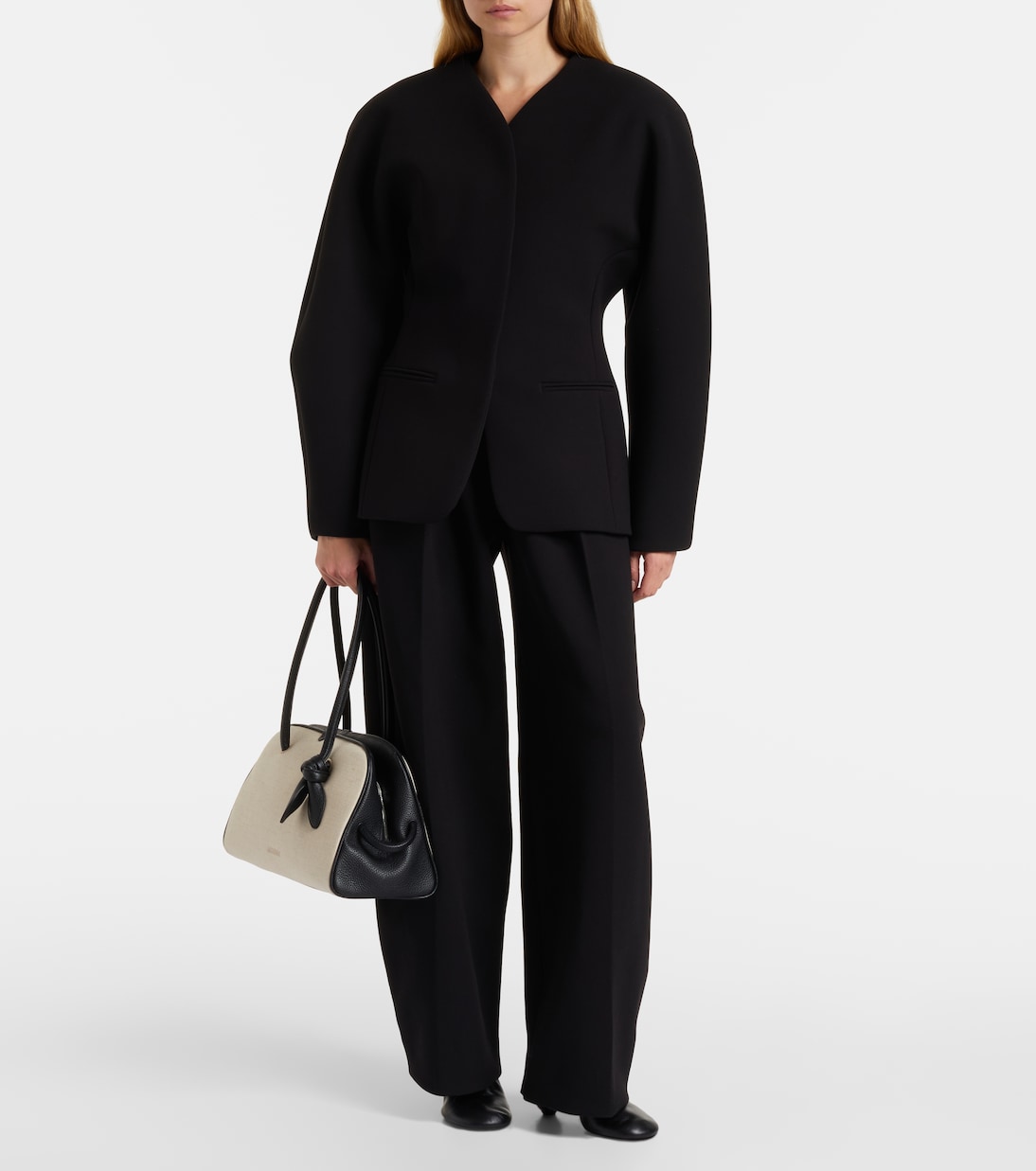 Bolso Turismo Medium de lona con piel | Jacquemus