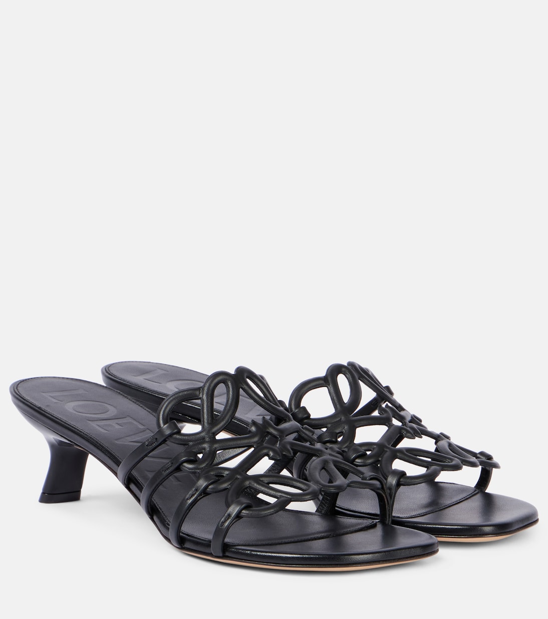 Mules Paula's Ibiza Petal Anagram en cuir | Loewe