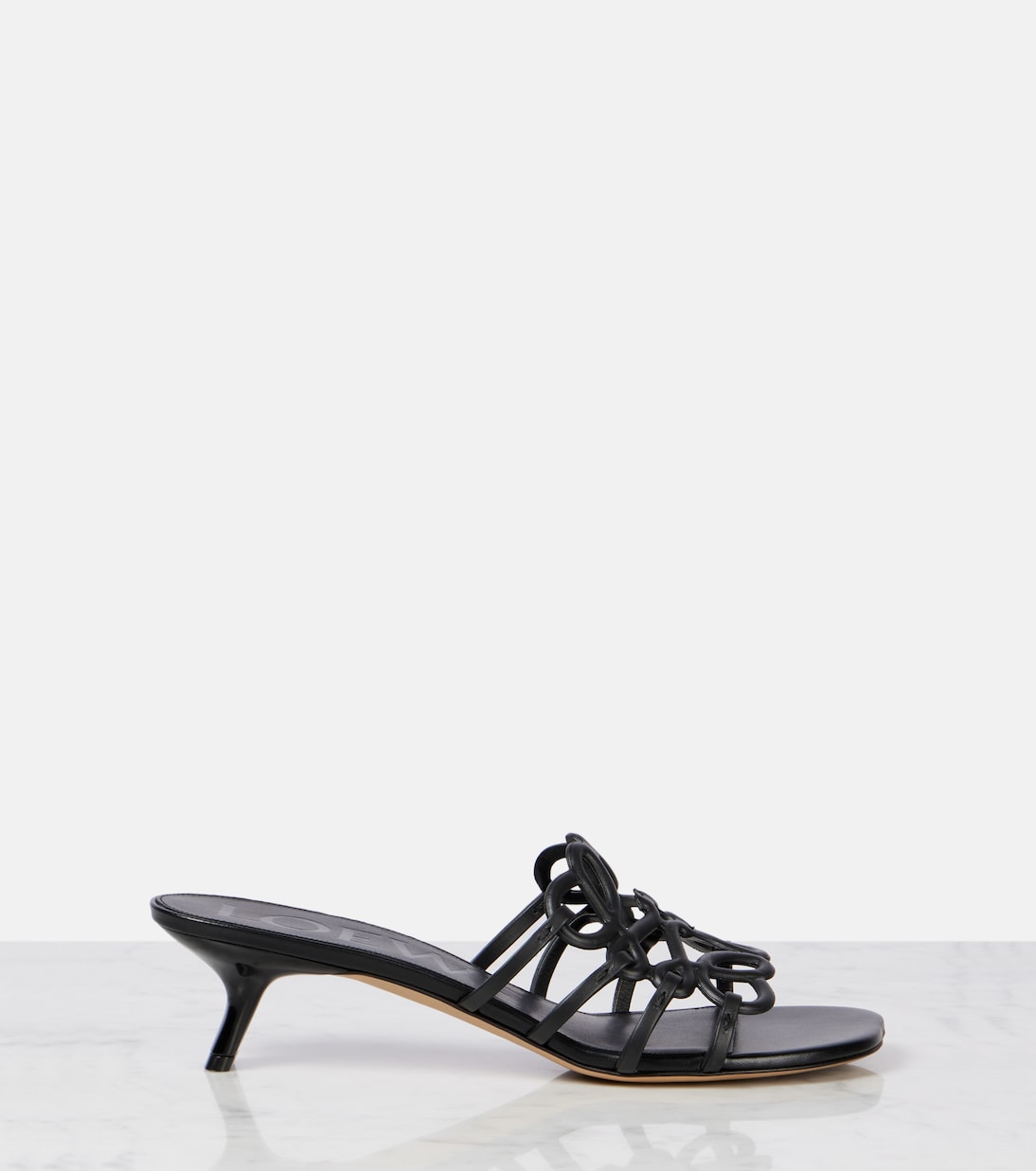 Mules Paula's Ibiza Petal Anagram en cuir | Loewe