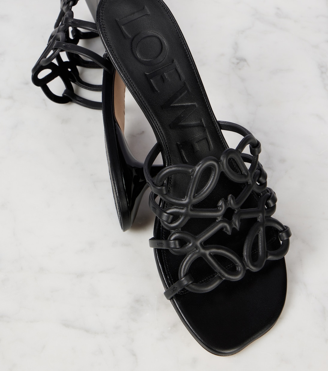 Mules Paula's Ibiza Petal Anagram en cuir | Loewe