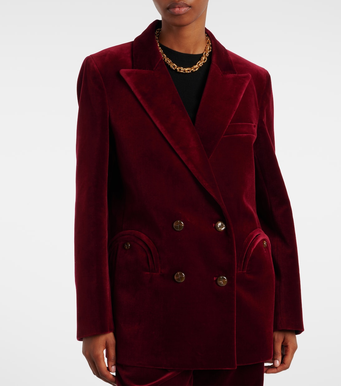 Everynight double-breasted cotton velvet blazer | Blazé Milano