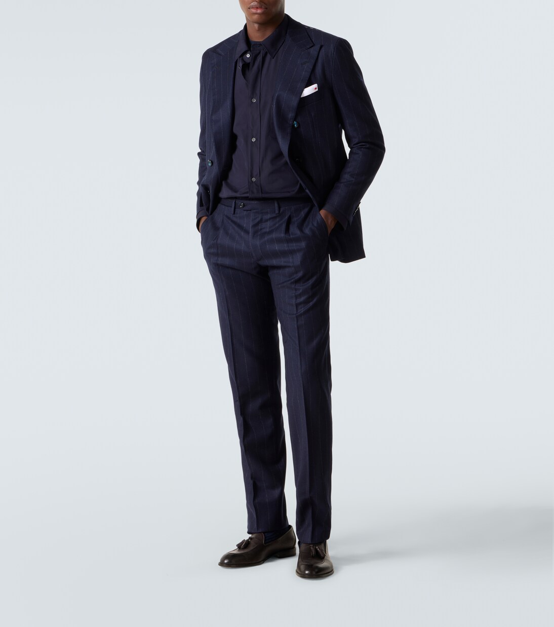 Striped wool and cashmere suit | Kiton
