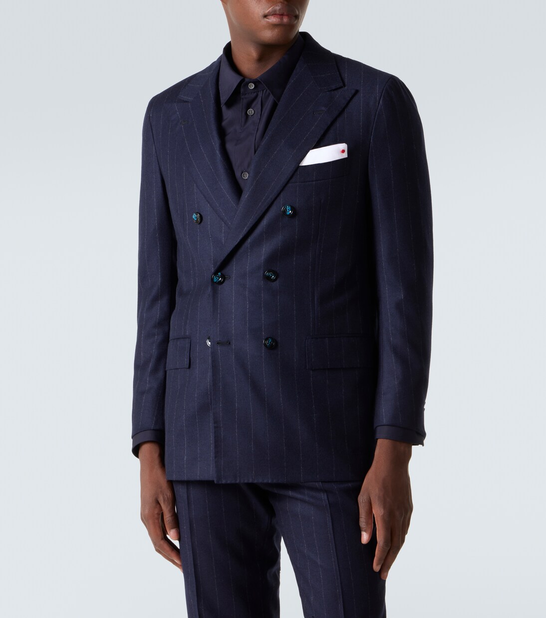 Striped wool and cashmere suit | Kiton